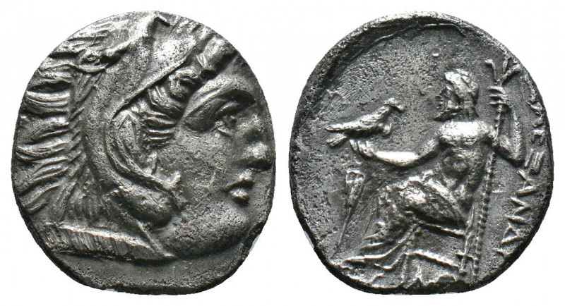 (Silver.4.02g 17mm) Kingdom of Macedon, Alexander III 'the Great' AR Drachm. cir...