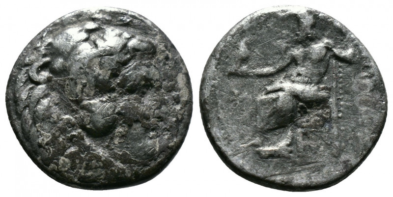 (Silver.3.31g 17mm) Kingdom of Macedon, Alexander III 'the Great' AR Drachm. cir...