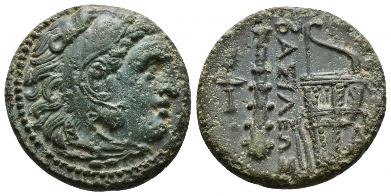 (Bronze.5.23g 20mm) KINGS OF MACEDON. Alexander III 'the Great' (336-323 BC). Ae...