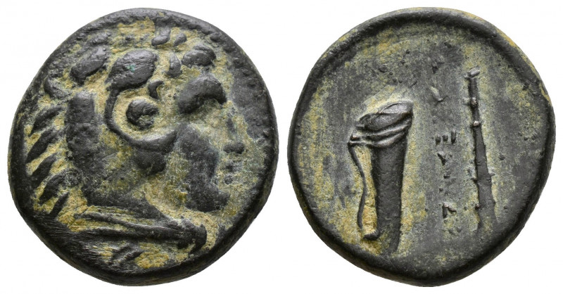 (Bronze.6.32g 18mm) KINGS OF MACEDON. Alexander III 'the Great' (336-323 BC). Ae...
