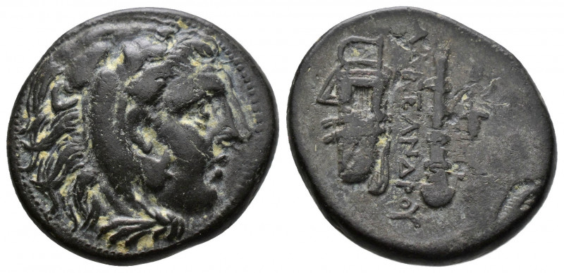 (Bronze.7.15g 21mm) KINGS OF MACEDON. Alexander III 'the Great' (336-323 BC). Ae...