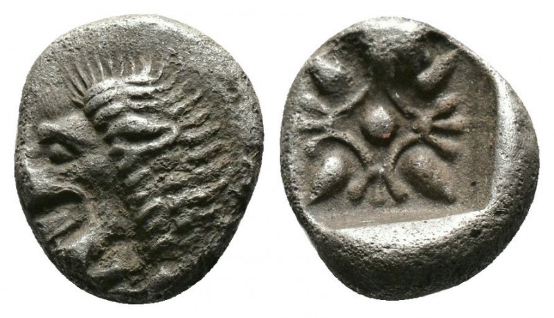 (Silver.1.06g 9mm) IONIA. Miletos. (Circa 6th-5th centuries BC).AR Obol 
Forepar...