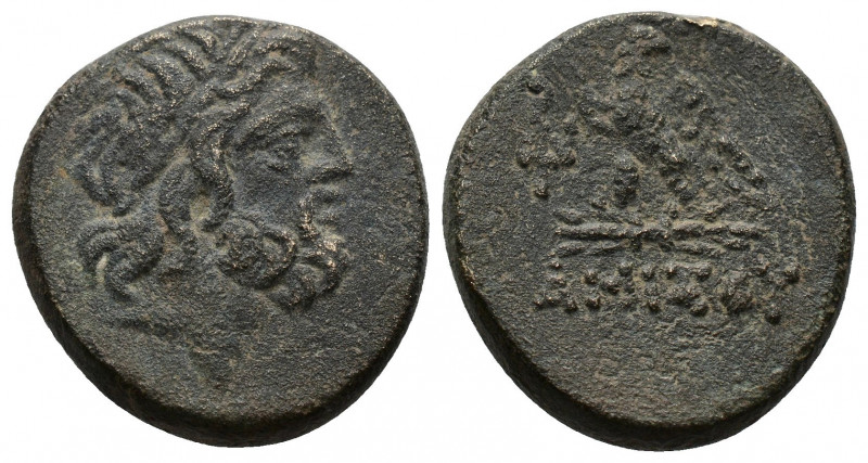 (Bronze, 7.86gr 19mm) PONTUS, Amisos . Circa 85-65 BC. AE 
Laureate head of Zeus...