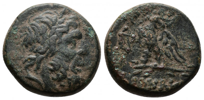 (Bronze, 8.34gr 21mm) PONTUS, Amisos . Circa 85-65 BC. AE 
Laureate head of Zeus...