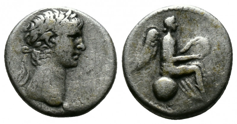 (Silver, 1.82gr 16mm) CAPPADOCIA, Caesarea-Eusebia. Nero. AD 54-68. AR Hemidrach...