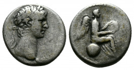 (Silver, 1.82gr 16mm) CAPPADOCIA, Caesarea-Eusebia. Nero. AD 54-68. AR Hemidrachm. Struck circa AD 56-58. 
Laureate head right 
Rev.Victory seated lef...