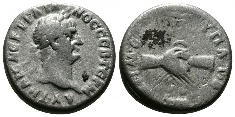 (Silver, 6.99gr 22mm) Cappadocia. Caesarea. Trajan 98-117 AD, (struck 98-99 AD)....