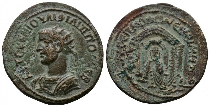 (Bronze, 10.17gr 27mm) MESOPOTAMIA, Nisibis. Philip I. 244-249 AD. AE.
 Radiate ...
