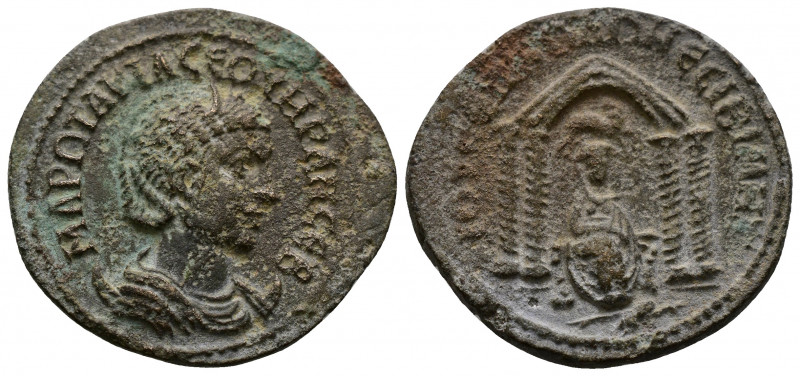 (Bronze, 7.31 gr 27mm) Mesopotamia, Nisibis. Otacilia Severa. Augusta, A.D. 244-...