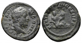 (Bronze.2.75g 20mm) Geta AD 198-211 AE Limes Denarius Rome
Laureate head of Geta to right. 
Rev. Fortuna reclining right, resting her right elbow on w...
