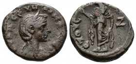 (Bronze.6.27g 21mm) Severina (Augusta, 270-275). Egypt, Alexandria. BI Tetradrachm
 Draped bust right, wearing stephane.
Rev: Elpis advancing left, ho...