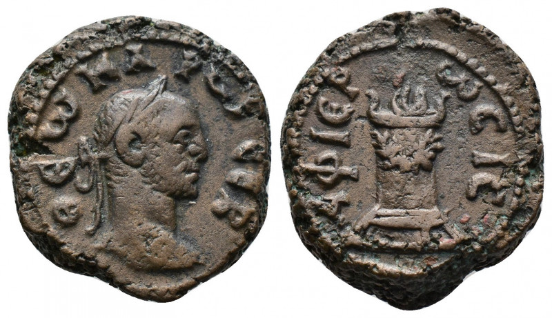 (Bronze.8.66g 20mm) EGYPT, Alexandria. Divus Carus. Died AD 283. Potin Tetradrac...