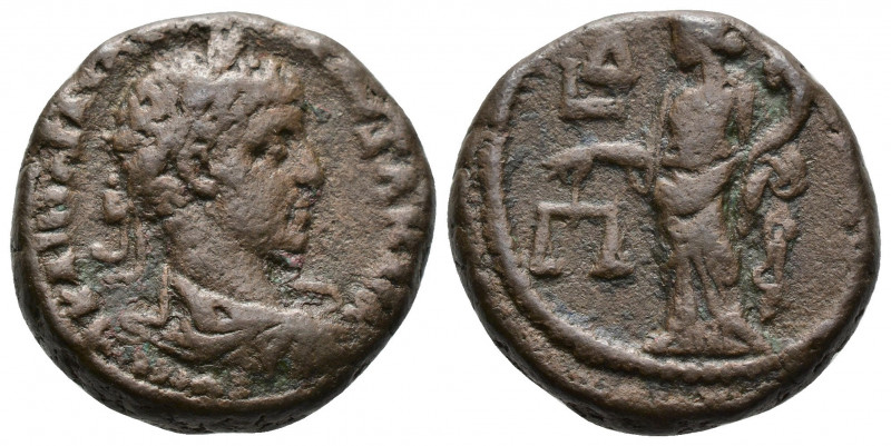 (Billon. 13.48g 23mm) EGYPT, Alexandria. Severus Alexander. AD 222-235. Potin Te...