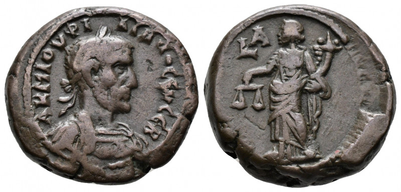 (Billon 12.27g 24mm) Egypt. Alexandria. Philip I Arab AD 244-249. Billon-Tetradr...
