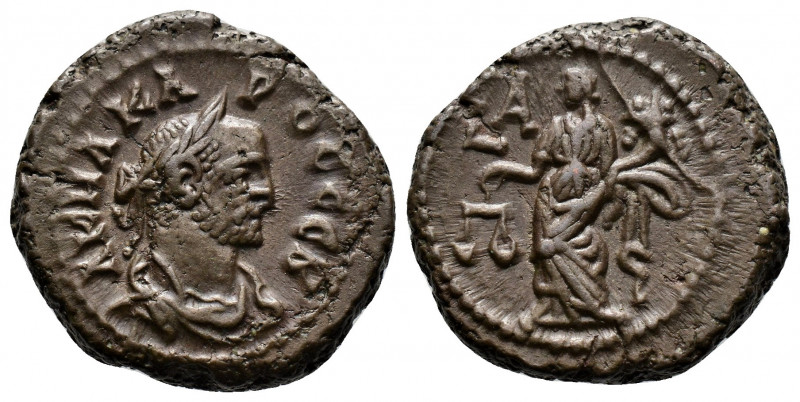 (Billon. 8.70g 21mm) EGYPT, Alexandria, Carus, (A.D. 282-283), billon tetradrach...