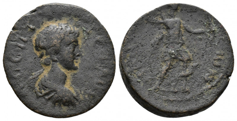 (Bronze.5.58g 22mm) ARCADIA, Mantineia. Geta. As Caesar, AD 198-209 AE 
 Bare-he...