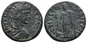 (Bronze. 4.94g 23mm) MOESIA INFERIOR. Dionysopolis. Geta (209-212). Ae 
Laureate, draped and cuirassed bust right.
Rev: Demeter standing facing, head ...