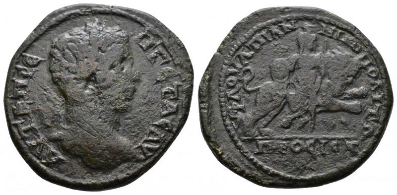 (Bronze.13.00g 30mm) MOESIA INFERIOR. Nicopolis ad Istrum. Geta AD 209-212 AE
La...