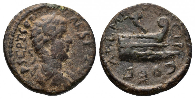 (Bronze.2.39g 18mm) THRACE. Coela. Geta (209-211). Ae.
Laureate, draped and cuir...