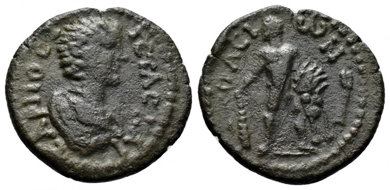 (Bronze.3.54g 20mm) THRACE. Thasos. Geta (209-211). Ae.
Bare-headed and draped b...