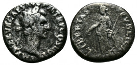 (Silver, 3.10gr 17mm) Nerva. AD 96-98. AR Denarius Rome mint. Struck 19 September-31 December AD 96. 
laureate head right 
Rev. Libertas standing left...
