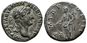 (Silver, 2.88gr 18mm) Hadrian (117-138 AD), AR Denarius. 
Laureate bust right, drapery on far shoulder, 
Rev. pm trp cos des iii Fortuna standing left...