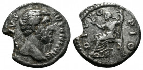 (Silver, 2.99gr 18mm) Antoninus Pius (138-161 AD), as Divus under Marcus Aurelius. AR Denarius Roma after 161 AD. 
bare head right. 
Rev. Antoninus se...