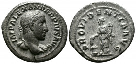 (Silver, 2.61gr 20mm) SEVERUS ALEXANDER (222-235). Denarius. Rome.
Laureate head right.
Rev. Providentia standing left, holding cornucopia and grain e...
