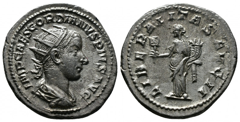 (Bronze, 4.68gr 22mm) Gordian III. A.D. 238-244. AR antoninianus. Rome. 
 radiat...