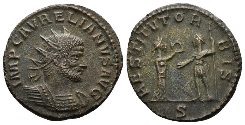 (Bronze, 4.05gr 23mm) AURELIAN. 270-275 AD. Antoninianus  Serdica mint. Radiate ...