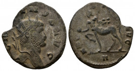 (Bronze, 1.82gr 21mm) Gallienus. A.D. 253-268. AE antoninianus Rome mint, 
Radiate head of Gallienus right 
Rev.centaur walking left, raising left fro...