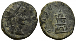 (Bronze, 2.83gr 17mm) Divus Claudius II Gothicus. Died AD 270. Antoninianus . Consecration issue. Cyzicus mint, 3rd officina. 1st emission of Aurelian...