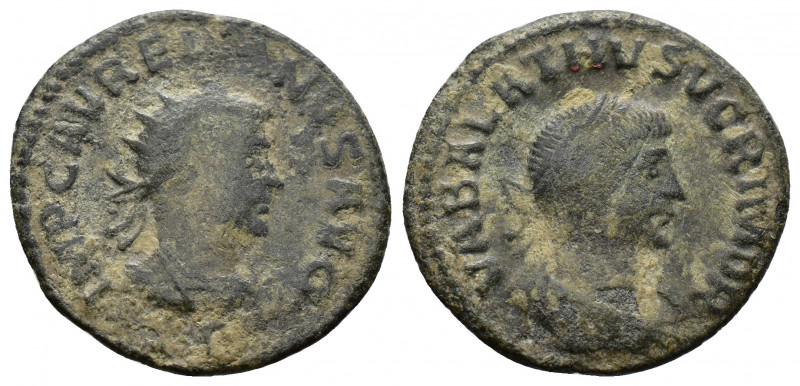 (Bronze, 2.75gr 22mm) Vabalathus & Aurelian Antoninianus 271-272 AD. Antioch min...