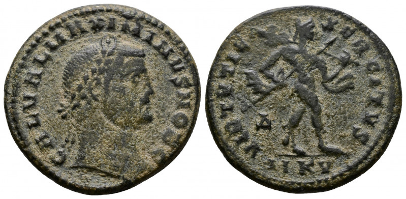 (Bronze, 6.63gr 27mm) GALERIUS (305-311). Follis. Kyzikos.
 Laureate head right....
