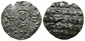 (Silver, 0.90gr 20mm) John I Zimisces, 969-976. Miliaresion a contemporary plated imitation of a miliaresion from Constantinopolis. 
Cross crosslet se...