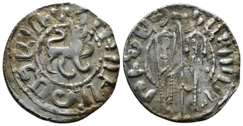 (Silver, 3.00gr 21mm) ARMENIA, Cilician Armenia. Royal . Levon II. 1270-1289. AR...