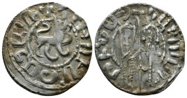 (Silver, 3.00gr 21mm) ARMENIA, Cilician Armenia. Royal . Levon II. 1270-1289. AR Tram
Zabel and Hetoum I standing facing one another, each crowned wi...