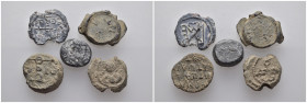 (Bronze, 56.22g) 5 ancients Pıeces. Sold as seen.