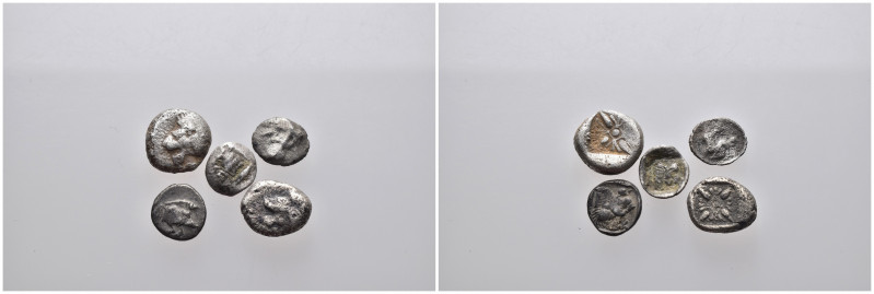 (Silver, 2.73g) 5 ancients Pıeces. Sold as seen.