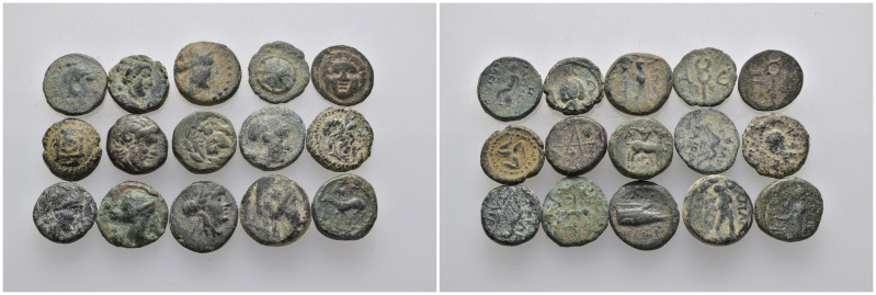 (Bronze, 30.77g) 15 ancients Pıeces. Sold as seen.