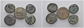 (Bronze, 32.48g) 5 ancients Pıeces. Sold as seen.