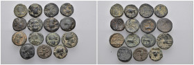 (Bronze, 31.33g) 15 ancients Pıeces. Sold as seen.
