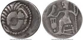 EASTERN EUROPE. Uncertain Celtic Tribe. Ca. 1st century BC. AR drachm (19mm, 11h). NGC Choice Fine. Imitation of a drachm of Alexander III or Philip I...