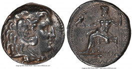 MACEDONIAN KINGDOM. Alexander III the Great (336-323 BC). AR tetradrachm (22mm, 17.07 gm, 10h). NGC Choice VF 5/5 - 4/5. Posthumous issue of Babylon I...