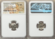 MACEDONIAN KINGDOM. Alexander III the Great (336-323 BC). AR drachm (16mm, 2h). NGC VF. Late lifetime-early posthumous issue of Sardes, ca. 323-319 BC...