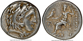 MACEDONIAN KINGDOM. Philip III Arrhidaeus (323-317 BC). AR drachm (17mm, 11h). NGC VF. Lifetime issue of Colophon, ca. 323-319 BC. Head of Heracles ri...