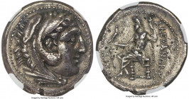 PAEONIAN KINGDOM. Audoleon (ca. 315-286 BC). AR tetradrachm (26mm, 16.38 gm, 11h). NGC Choice XF 5/5 - 2/5. Astibus or Damastion, in the name and type...