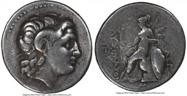 THRACIAN KINGDOM. Lysimachus (305-281 BC). AR tetradrachm (29mm, 11h). NGC VG. Sardes, ca. 297/6-287 BC. Diademed head of deified Alexander III right,...