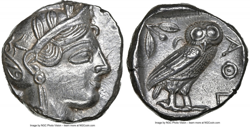 ATTICA. Athens. Ca. 440-404 BC. AR tetradrachm (23mm, 17.16 gm, 7h). NGC Choice ...