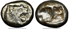 LYDIAN KINGDOM. Alyattes or Walwet (ca. 610-546 BC). EL sixth-stater or hecte (10mm, 2.38 gm). NGC (photo-certificate) VF 5/5 - 3/5. Uninscribed, Lydo...